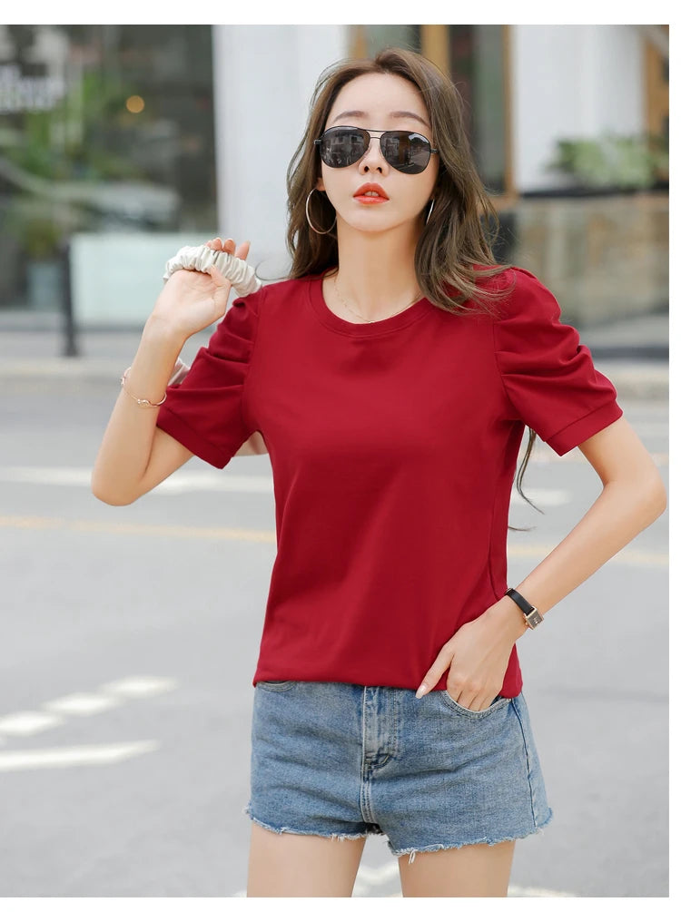 Harajuku Puff Knit Tee - Livellia