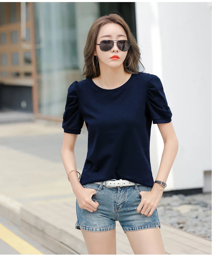 Harajuku Puff Knit Tee - Livellia