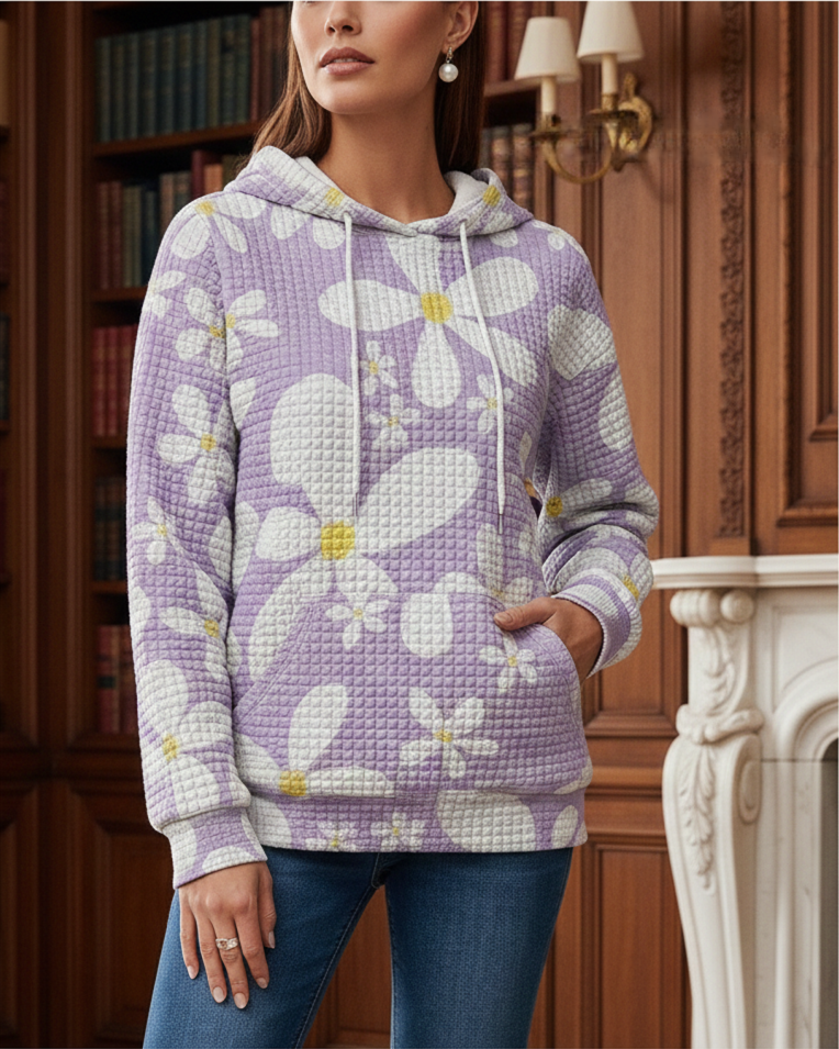 Hooded Sweatshirt Digital Printing Casual Women's Hooded Sweatshirt