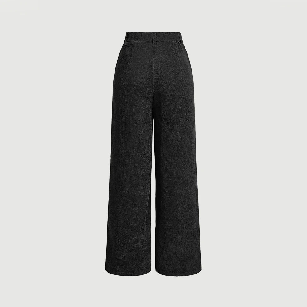 Mia Muse Women's High Waist Casual Pants Retro Vintage Pocket Full Length All Season Multi-Occasion Trousers