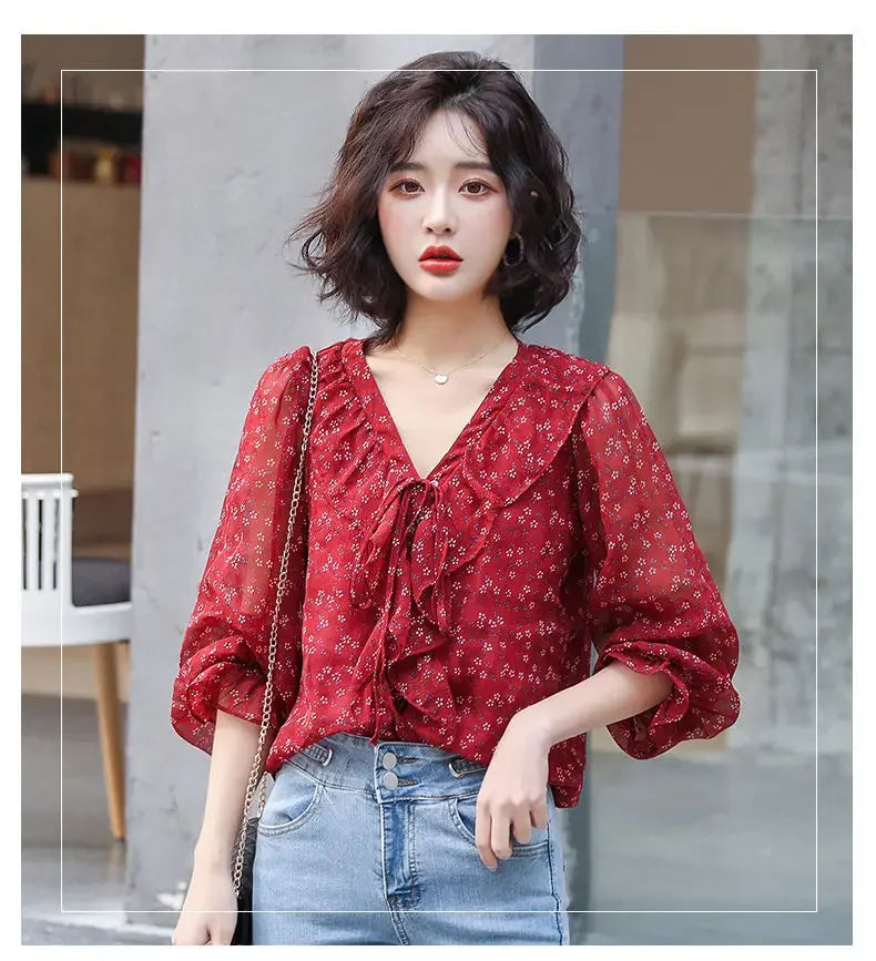Blossom Puff Blouse - Livellia