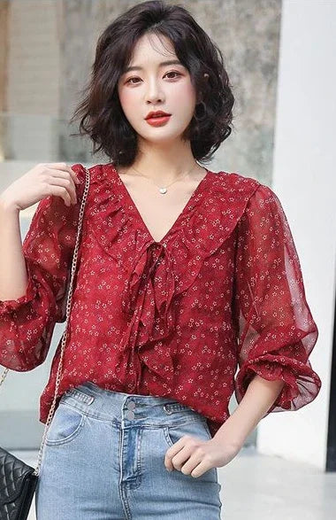 Blossom Puff Blouse - Livellia