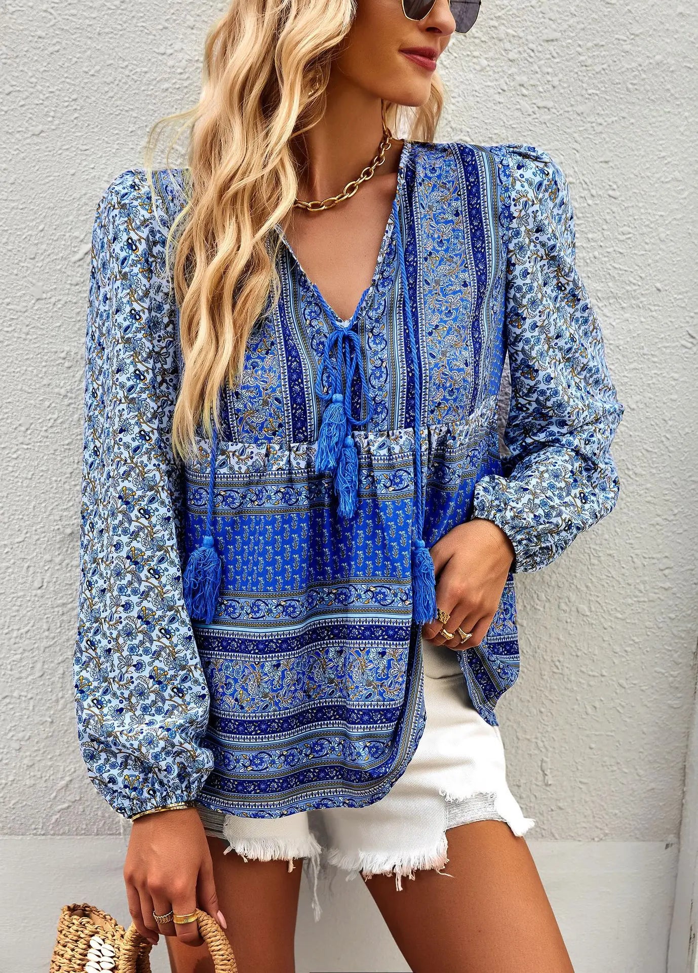 Boho Blossom Blouse - Livellia