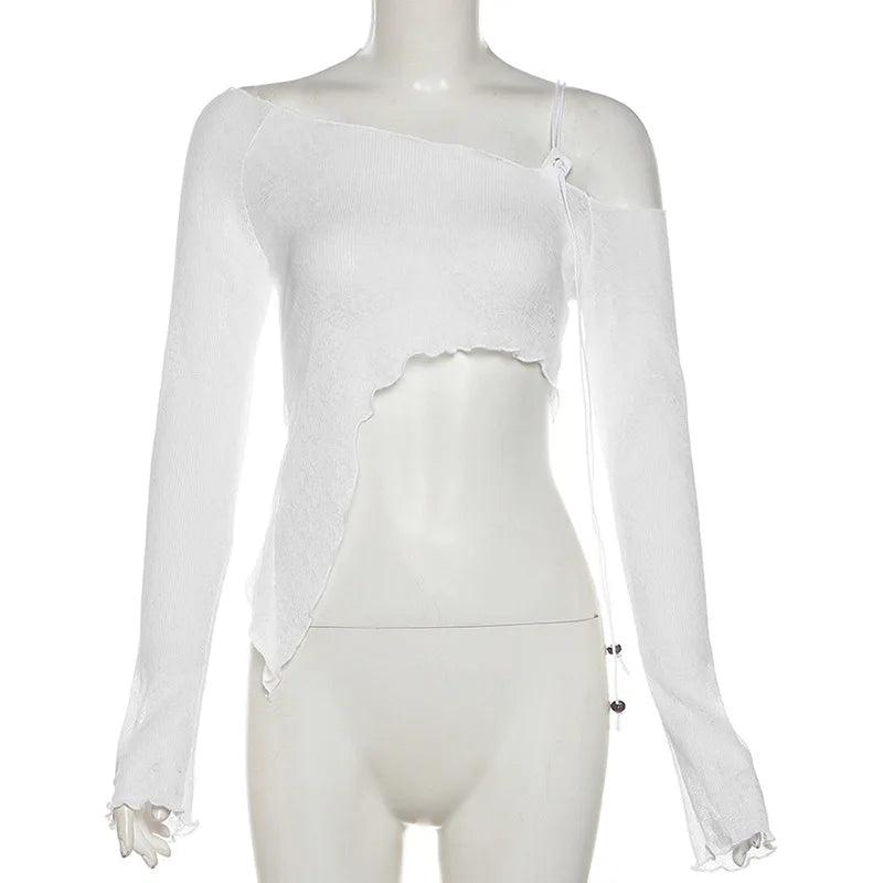Asymmetric Lace-Up Top - Livellia