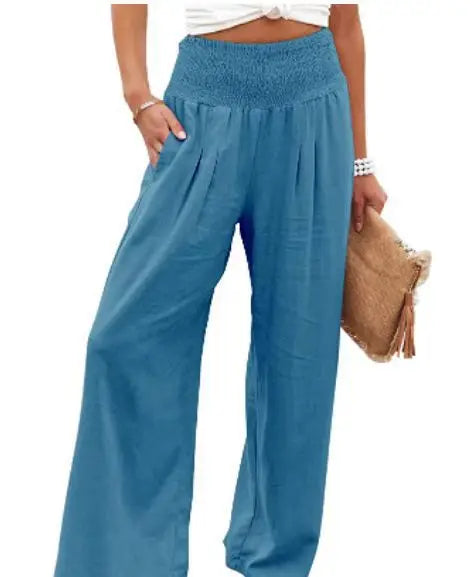Coastal Breeze Wide-Leg Trousers - Livellia