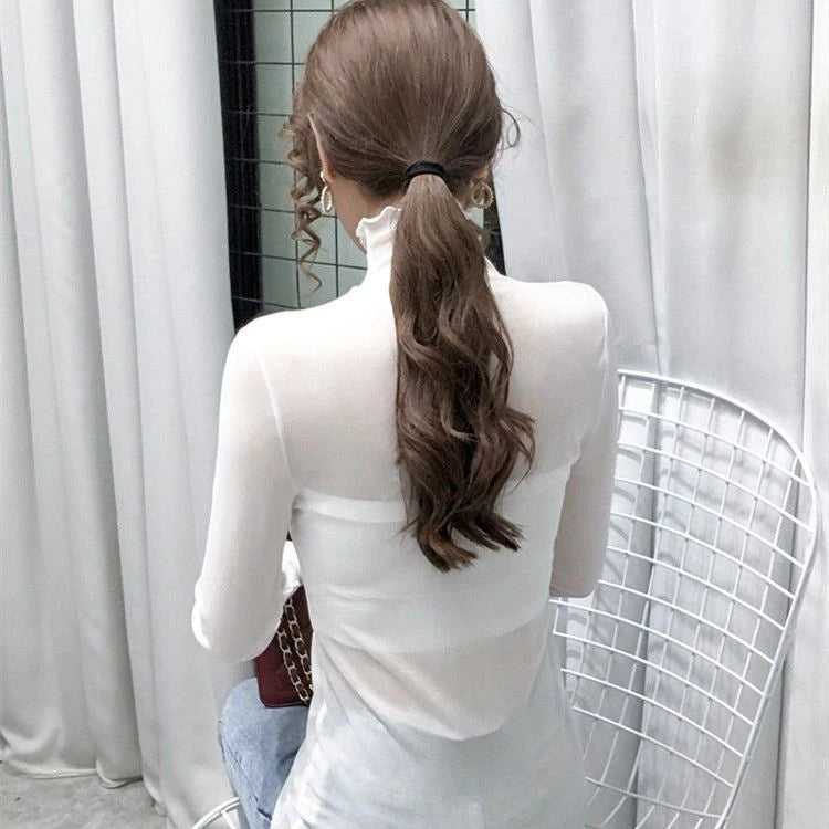 Mesh Roll Neck Top - Livellia