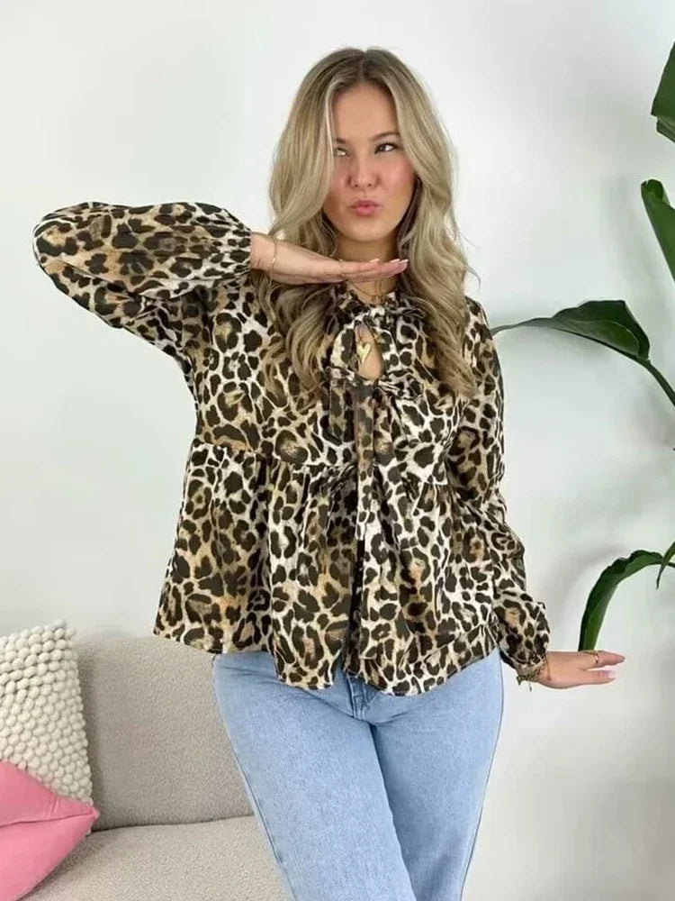 Vintage Puff Sleeve Ruffle Blouse - Livellia