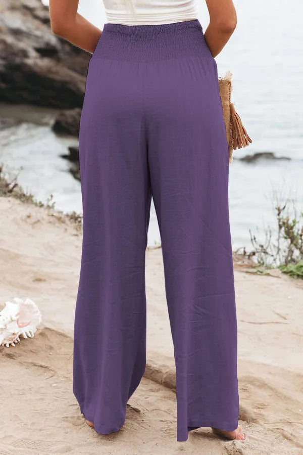 Coastal Breeze Wide-Leg Trousers - Livellia