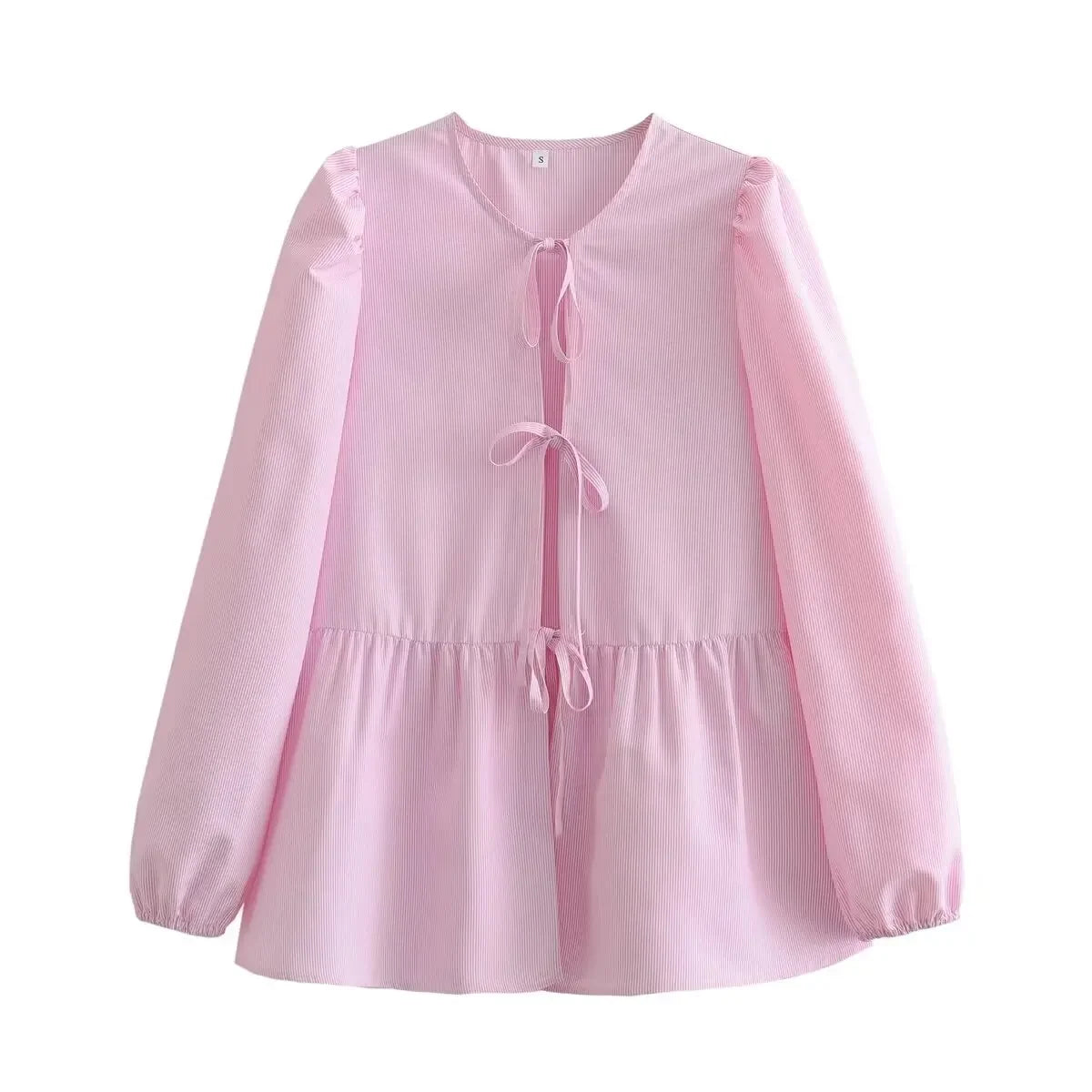 Vintage Puff Sleeve Ruffle Blouse - Livellia