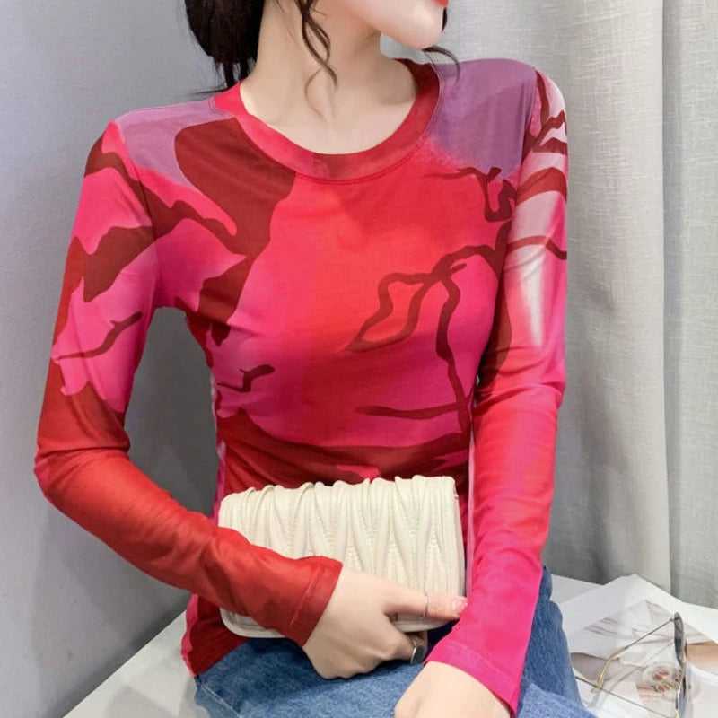 Mesh Graphic Tee - Livellia