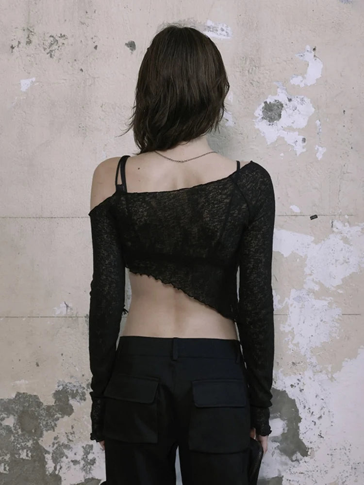 Asymmetric Lace-Up Top - Livellia