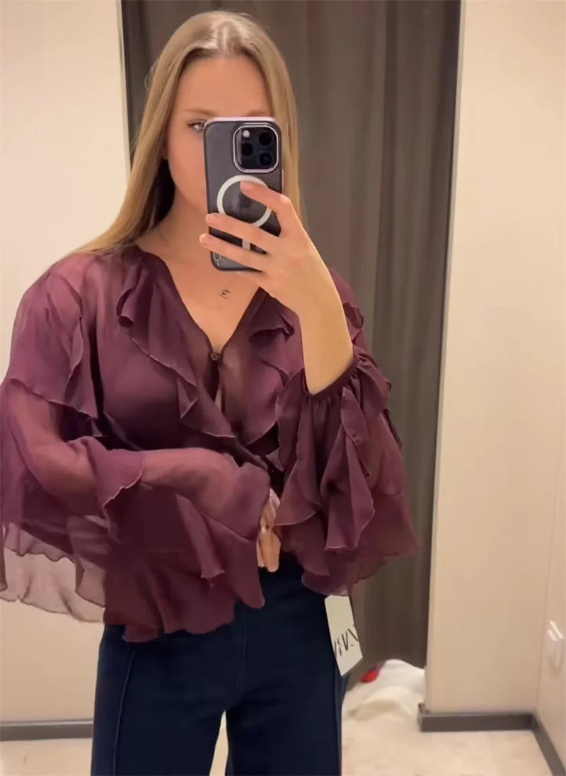 Whisper Ruffle Top - Livellia