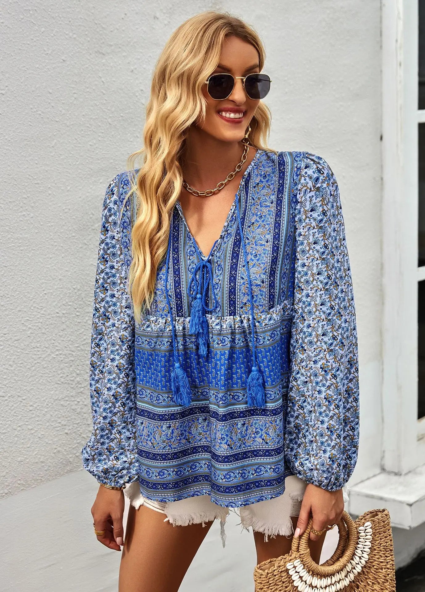 Boho Blossom Blouse - Livellia