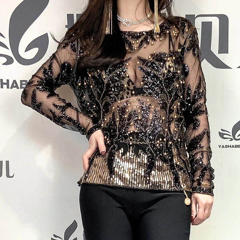 Sequin Mesh Top - Livellia