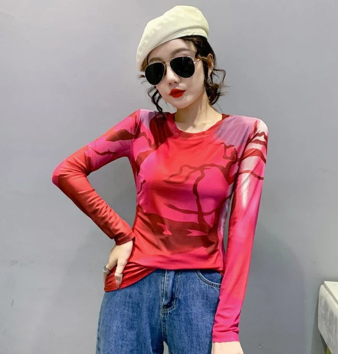 Mesh Graphic Tee - Livellia