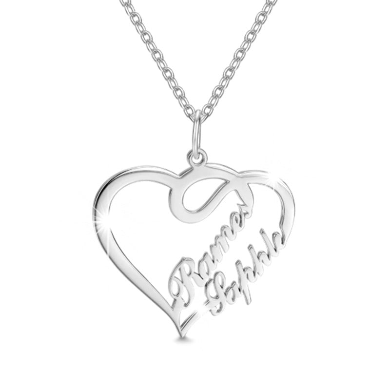 Elegant Name Heart Pendant