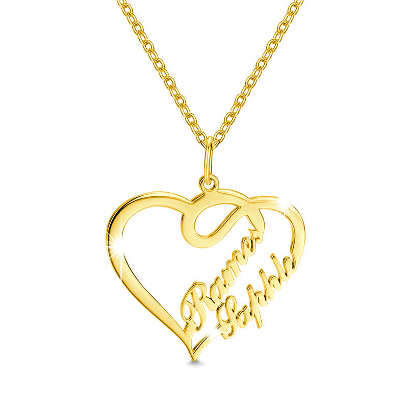 Elegant Name Heart Pendant