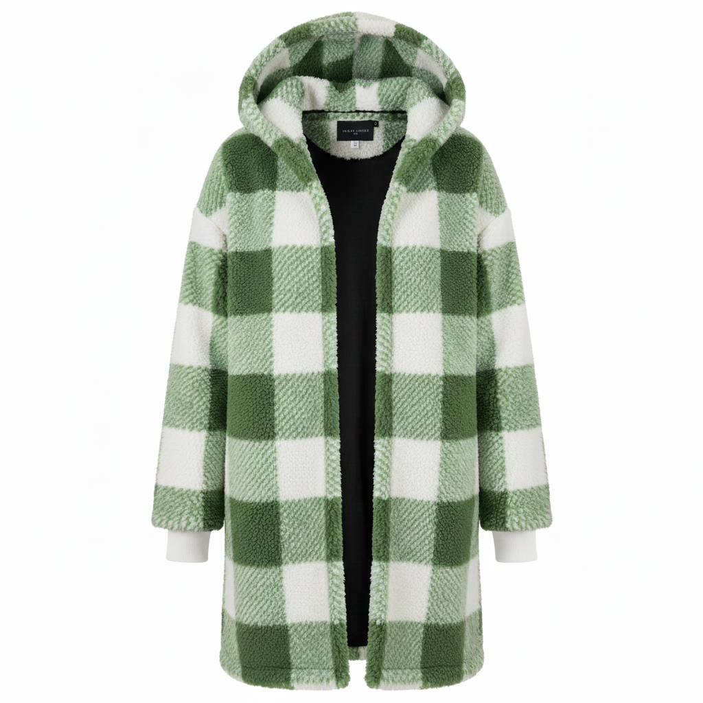 Loose Plaid Sweater Cardigan