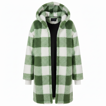 Loose Plaid Sweater Cardigan