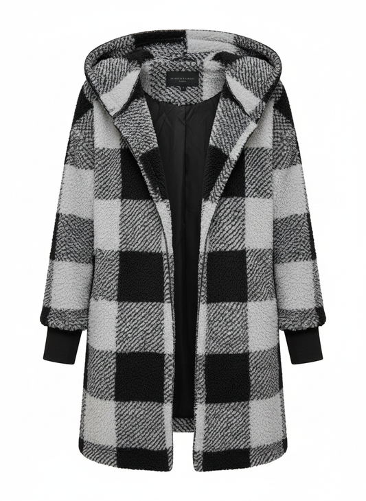 Loose Plaid Sweater Cardigan