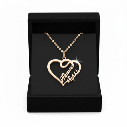 Elegant Name Heart Pendant
