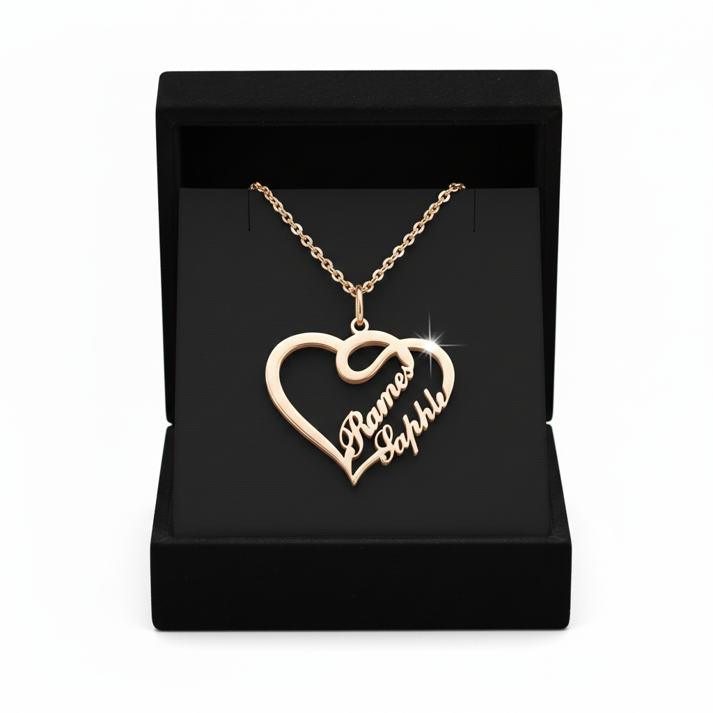 Elegant Name Heart Pendant