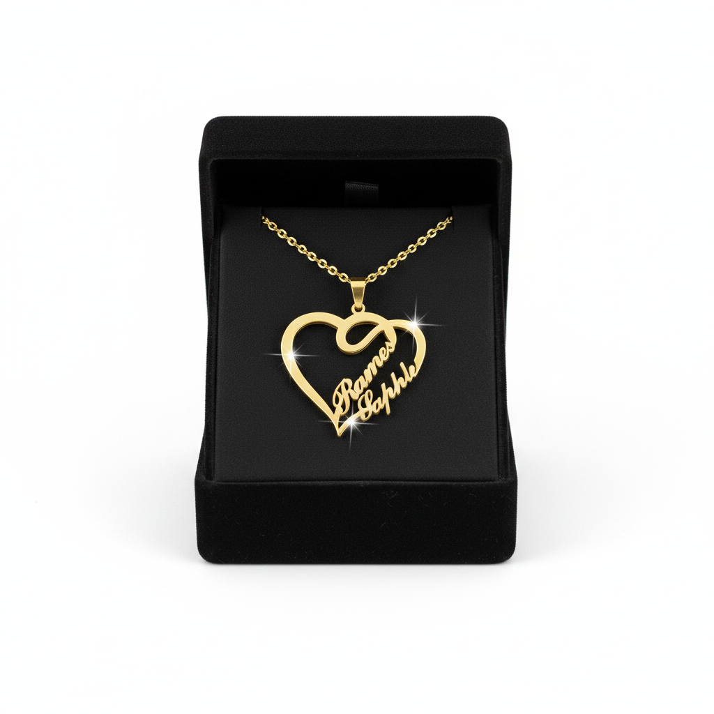 Elegant Name Heart Pendant