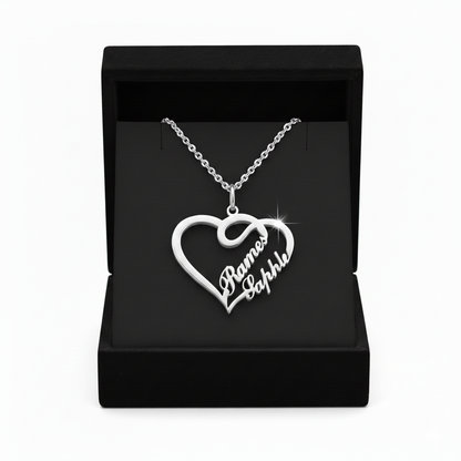 Elegant Name Heart Pendant