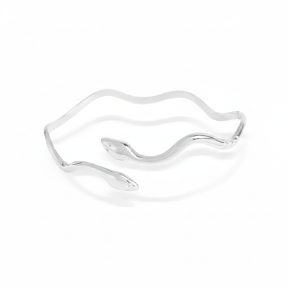 Niche Minimalist Open-end Gold Ripple Line Bracelet