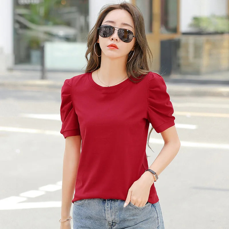 Harajuku Puff Knit Tee - Livellia
