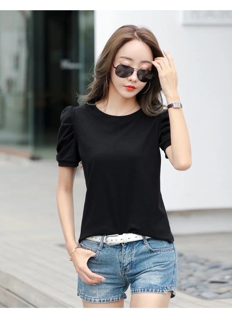 Harajuku Puff Knit Tee - Livellia