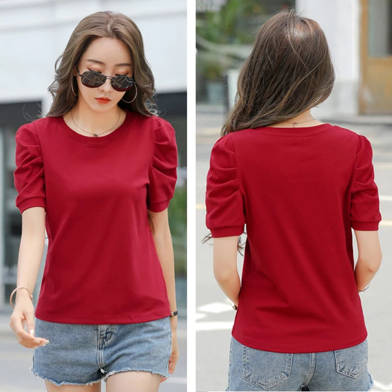 Harajuku Puff Knit Tee - Livellia