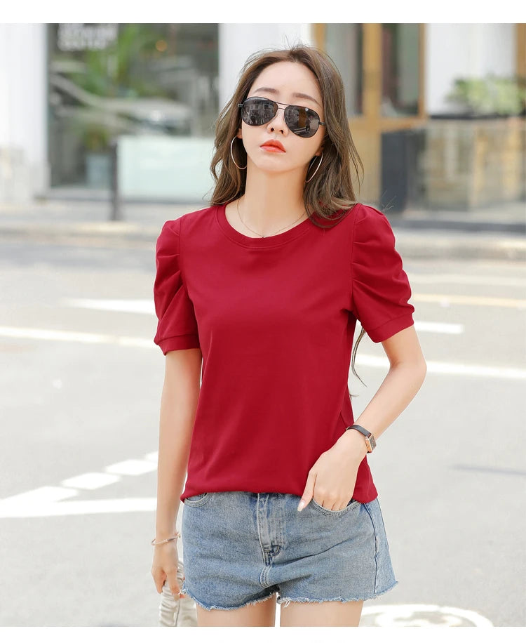 Harajuku Puff Knit Tee - Livellia