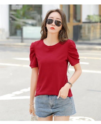 Harajuku Puff Knit Tee - Livellia
