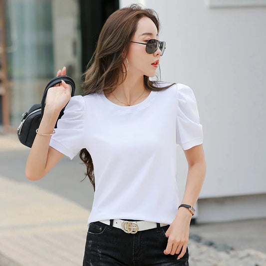 Harajuku Puff Knit Tee - Livellia