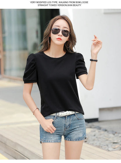 Harajuku Puff Knit Tee - Livellia