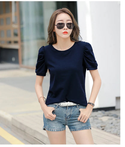 Harajuku Puff Knit Tee - Livellia