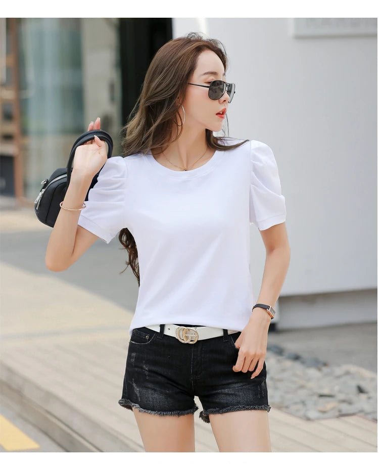 Harajuku Puff Knit Tee - Livellia