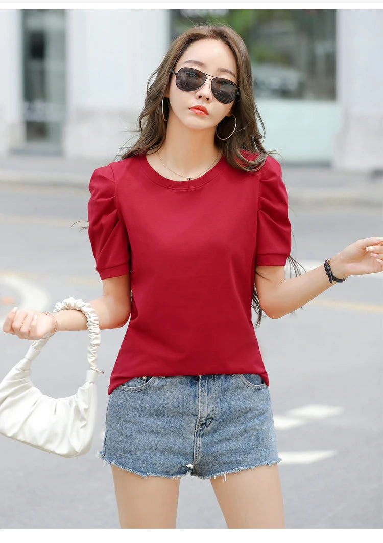 Harajuku Puff Knit Tee - Livellia