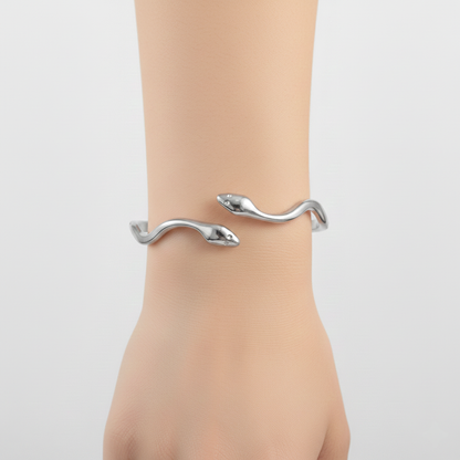 Niche Minimalist Open-end Gold Ripple Line Bracelet