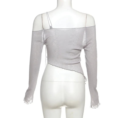 Asymmetric Lace-Up Top - Livellia
