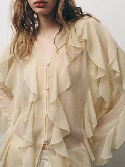 Whisper Ruffle Top - Livellia