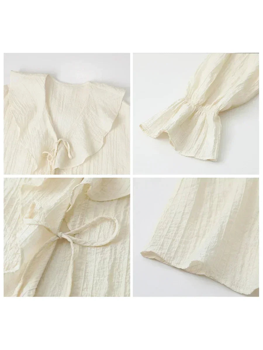Boho Ruffle V‑Tie - Livellia