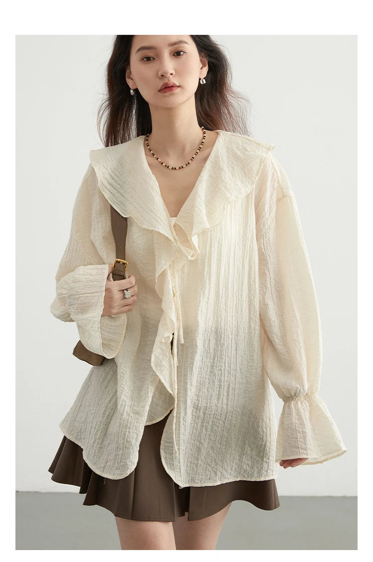 Boho Ruffle V‑Tie - Livellia