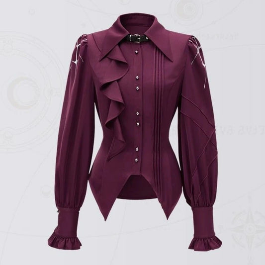 Victorian Gothic Lolita Ruffle Blouse - Livellia