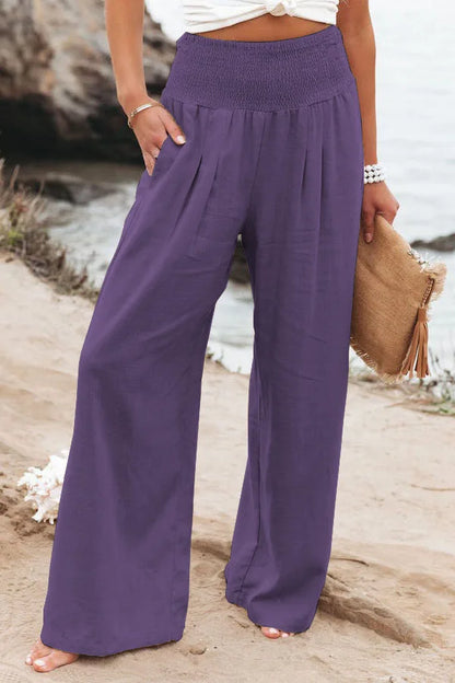Coastal Breeze Wide-Leg Trousers - Livellia