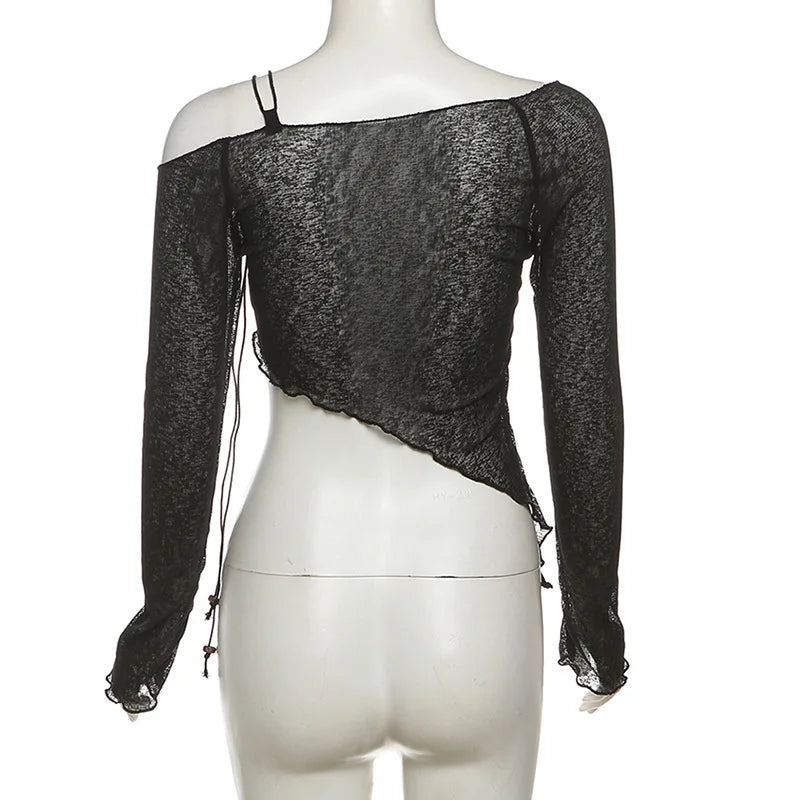 Asymmetric Lace-Up Top - Livellia