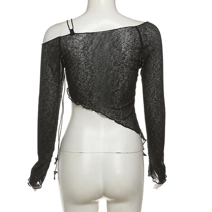 Asymmetric Lace-Up Top - Livellia