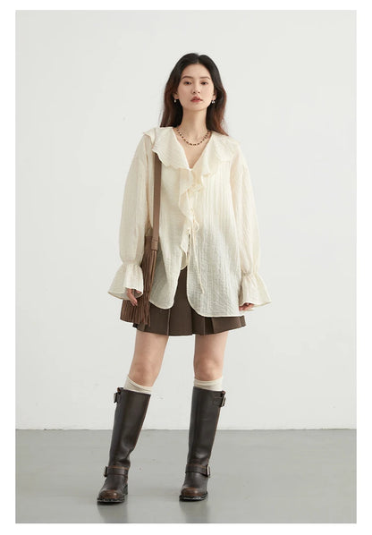 Boho Ruffle V‑Tie - Livellia