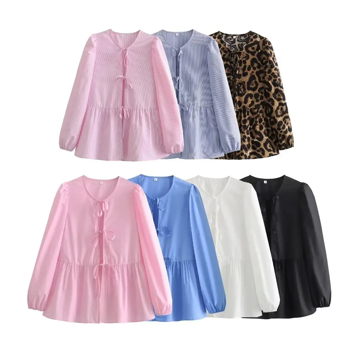 Vintage Puff Sleeve Ruffle Blouse - Livellia